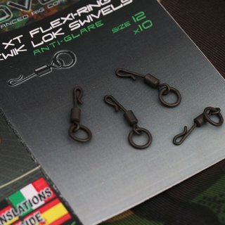 Set 30 Clip Di Sicurezza Per Pesca Alla Carpa Con Girelle FLEXI RING - TJR Tackle